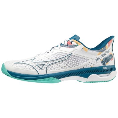 Zapatos Mizuno WAVE Exceed Tour 5 AC Hombre - Blancos / Turquesa - Chile M073TKEGAY